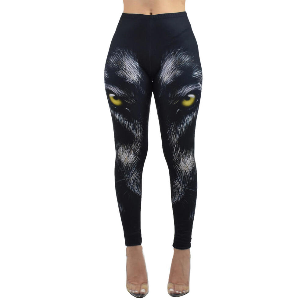 Super Fun, soft & Stretchy Wolf Print Leggings